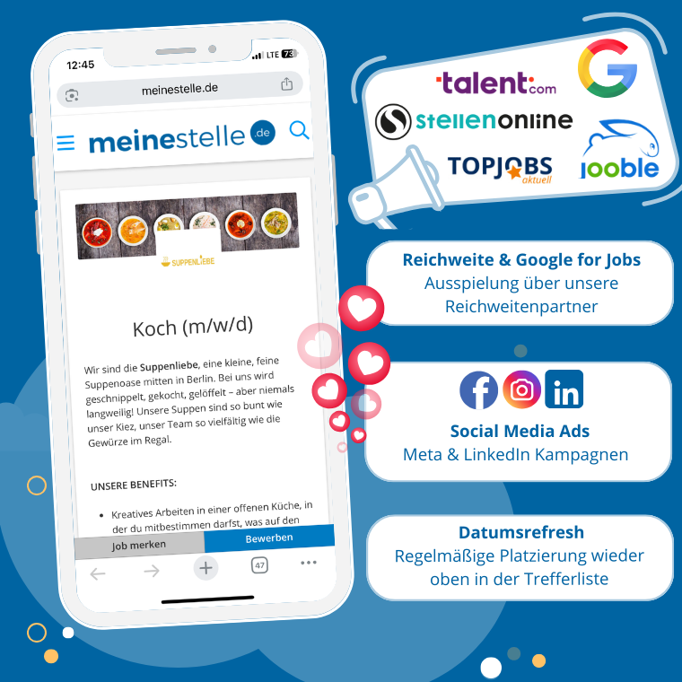 Stellenanzeigen schalten auf meinestelle.de & azubistelle.de